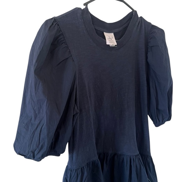 Cinq A Sept Caitlin Puff-Sleeve Mini Dress Navy - Picture 5 of 10